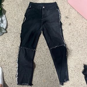 Shein patched jeans